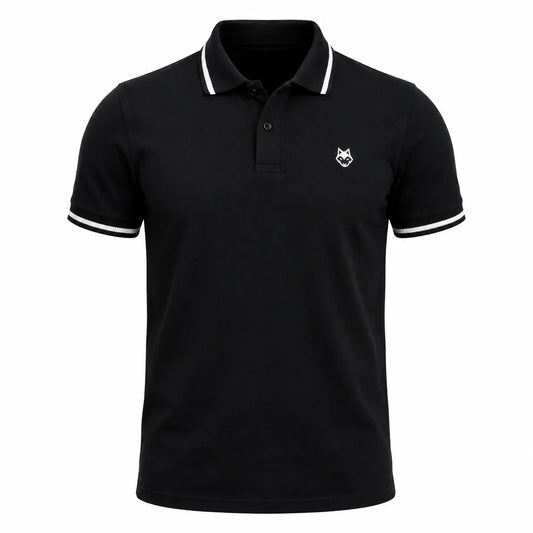 Polo Negro Elegance™ – Camiseta Polo Premium para Hombre