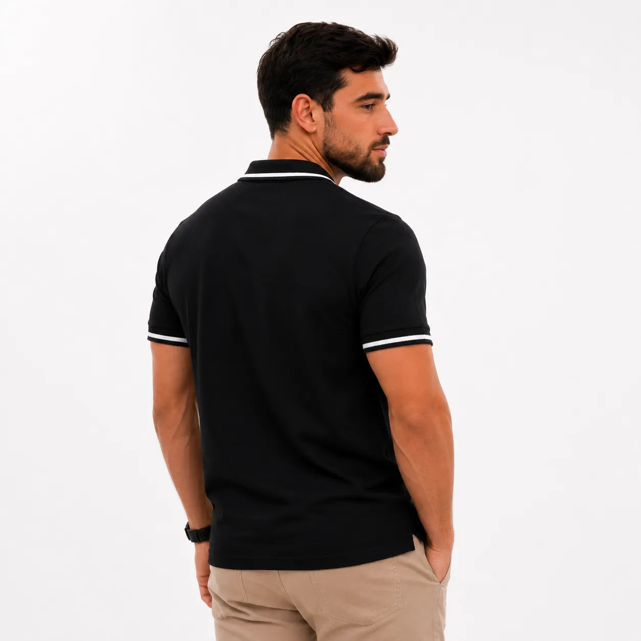 Polo Negro Elegance™ – Camiseta Polo Premium para Hombre